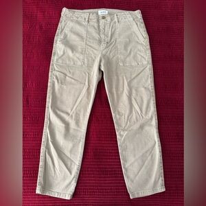 Pistola Chino Pants Size Tan Ankle Cropped High Waist Size 30 Size Tan Stripe